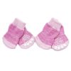 4 Pcs Pink Knitted Dogs Socks Cat Socks Cute Pet Socks Dog Paw Protection for Puppy Indoor Wear